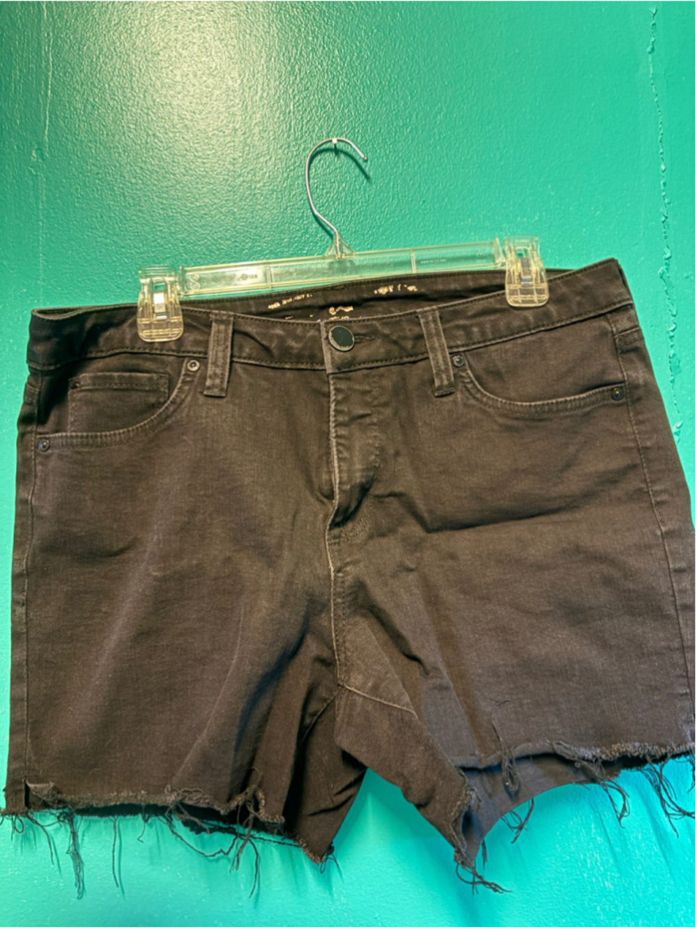 Women's Seven7 Black Jean Shorts Size 12